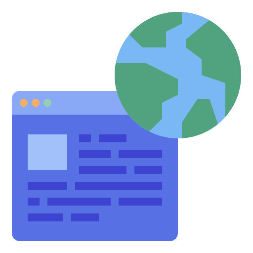 World wide web business online commerce and shopping icon