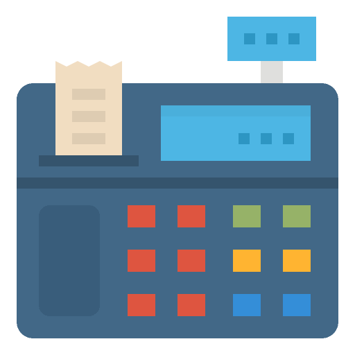 Cashier buy cart shop icon