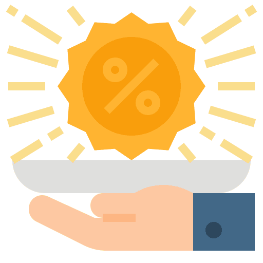 Best seller hand percentage best seller icon