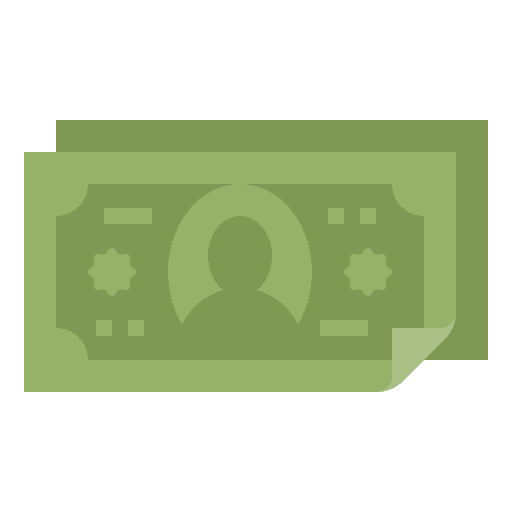 Cash banknote currency finance icon