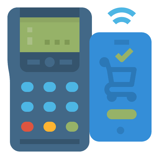 Mobile online shop payment store icon