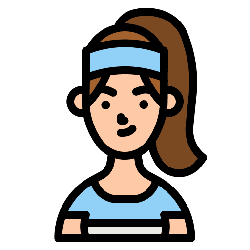 Athlete avatar woman sporty icon