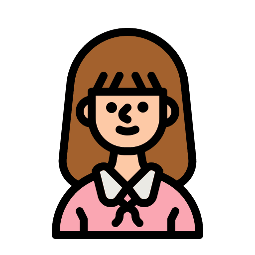 Girl girl profile brown hair icon