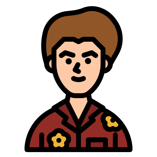 Man hawaiian shirt holidays user icon