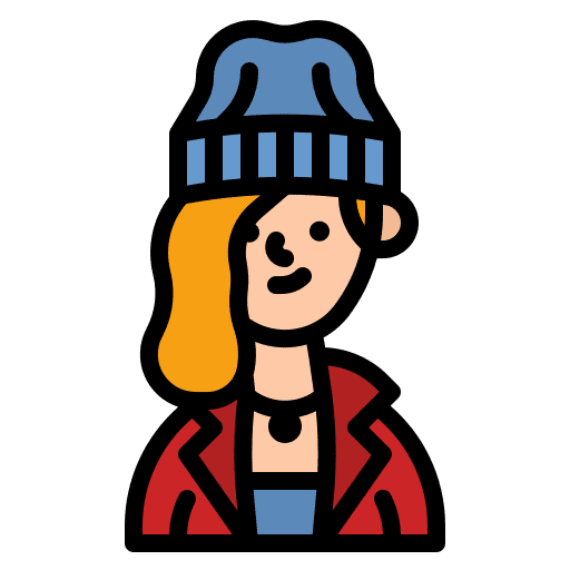 Rapper beanie style woman icon