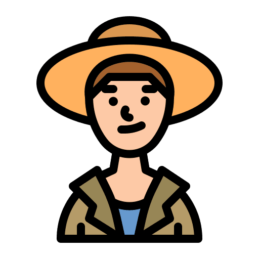 Farmer job hat professions and jobs icon