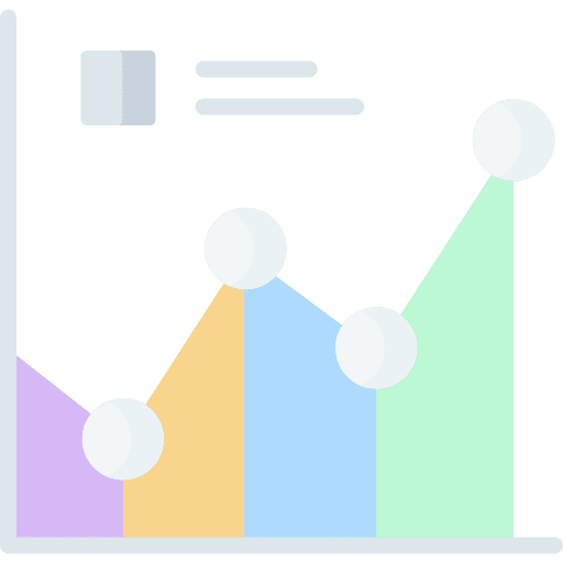 Line chart document business and finance growth chart icon