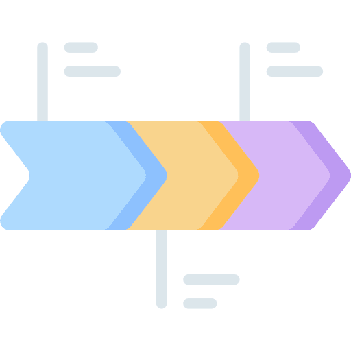 Timeline prioritize priority business and finance icon