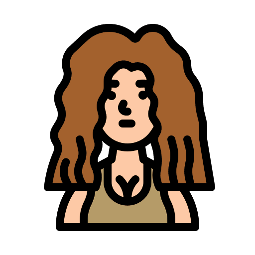 Woman curly hair woman people icon