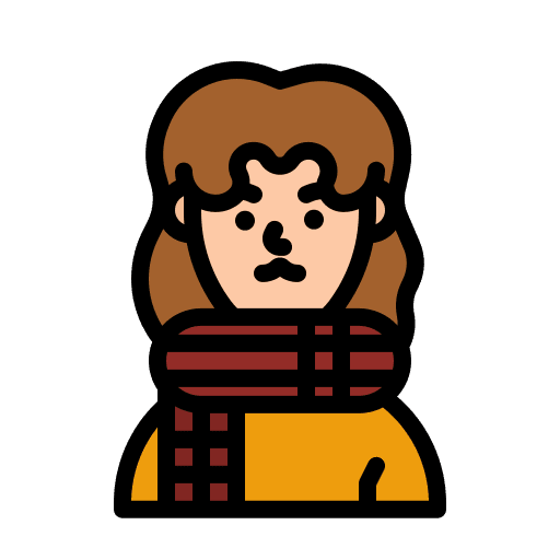 Woman user scarf winter icon