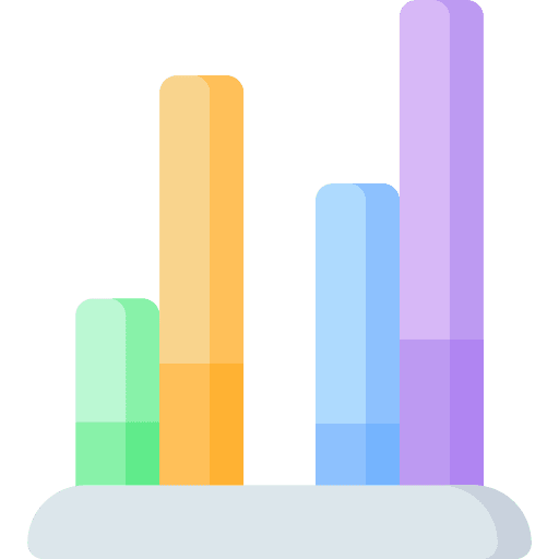 Bar chart stats business seo and web icon