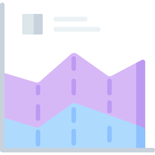 Line chart document file bar chart icon
