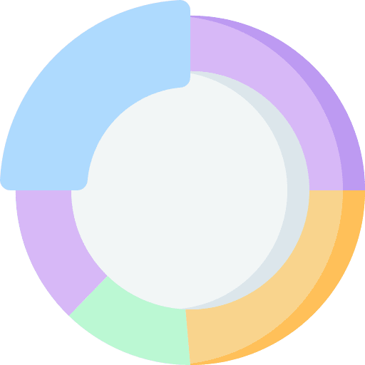 Pie chart stats business graphical icon