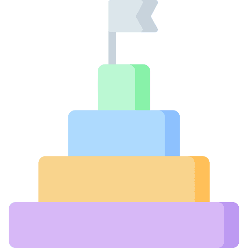 Pyramid statistics graph business and finance icon