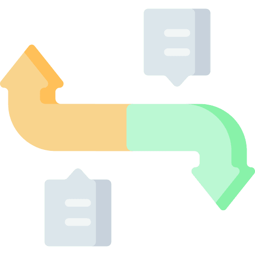 Arrow flow arrow business and finance icon