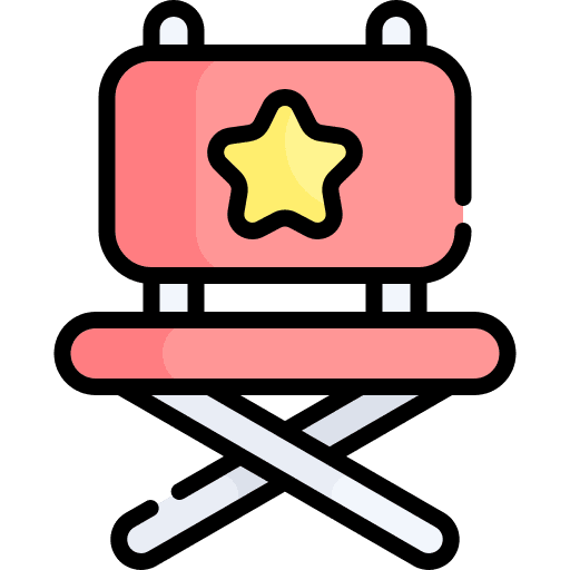 Director chair movie film director production icon