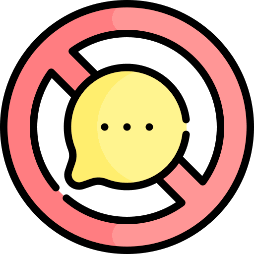 No talking no talking speech bubble signaling icon