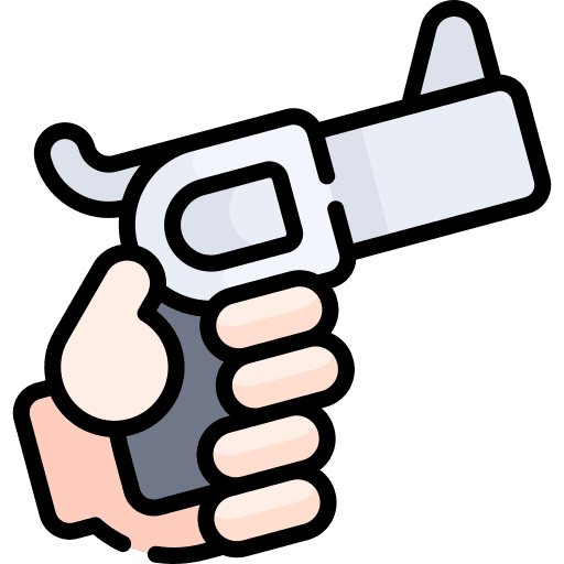 Action hand gun action icon