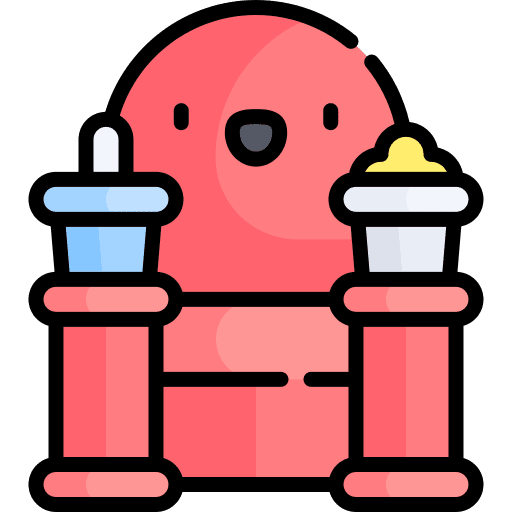 Chair theater sitting cinema seat icon