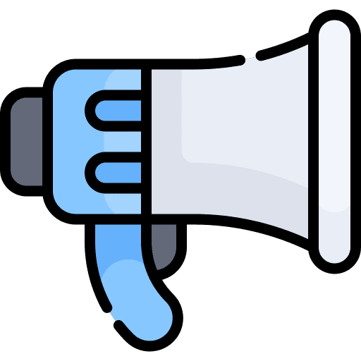 Megaphone advertising bullhorn marketing icon