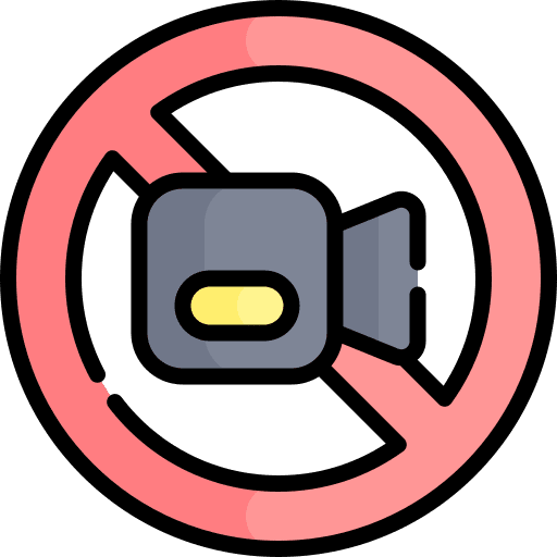 No recording signaling no recording interface icon