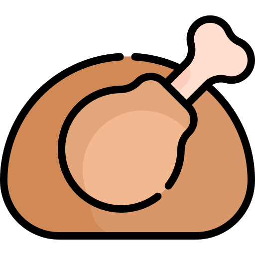 Poultry turkey roast chicken food and restaurant icon