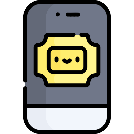 Ticket booking entertainment online icon