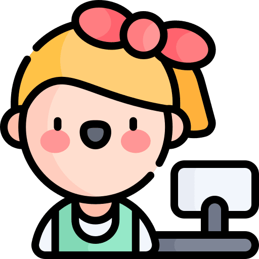 Cashier woman caucasian blonde icon