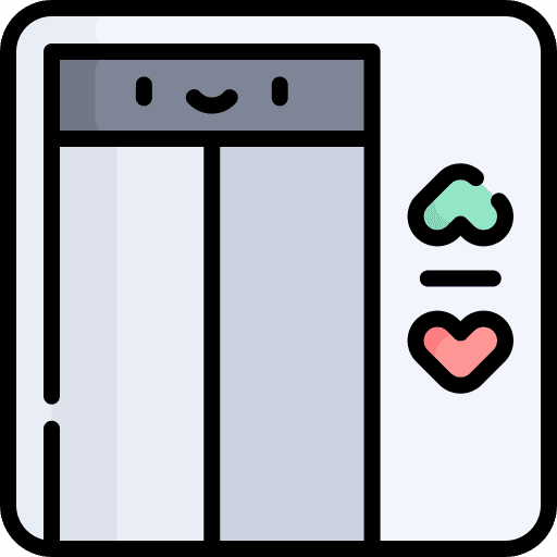 Lift doors elevator electronics icon