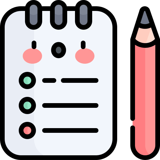 List check list file pencil icon