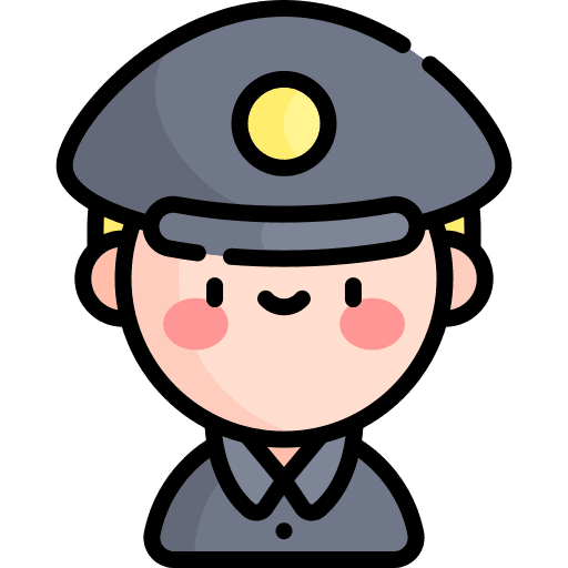 Security guard professions and jobs policeman uniform icon