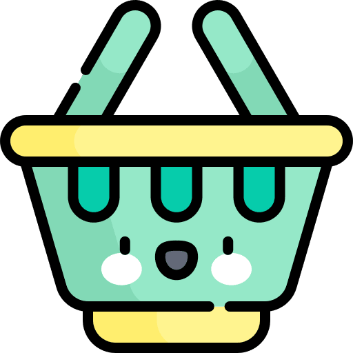 Basket supermarket commerce and shopping basket icon