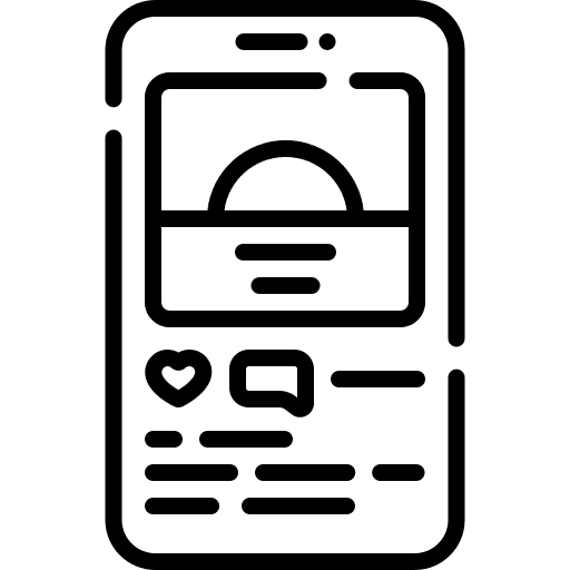 Instagram post marketing mobile phone social media icon