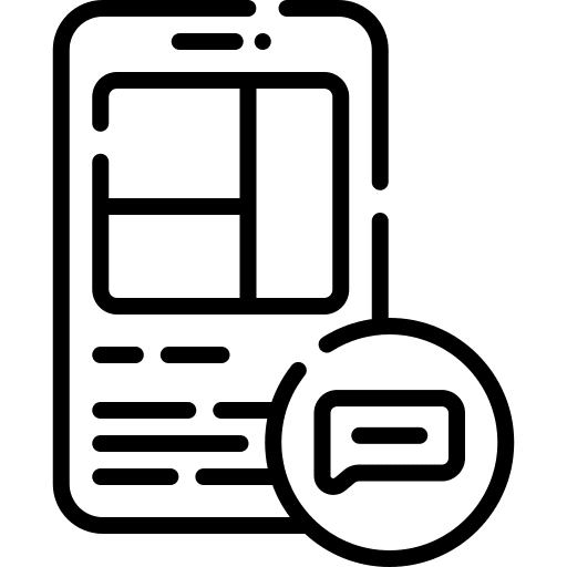 Comment chat electronics smartphone icon