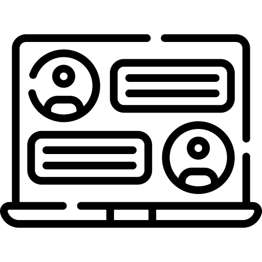 Comment computer bubble speech laptop icon