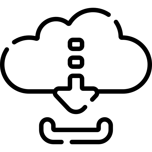 Download multimedia option cloud ui icon