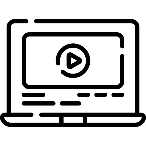 Laptop multimedia option play multimedia icon