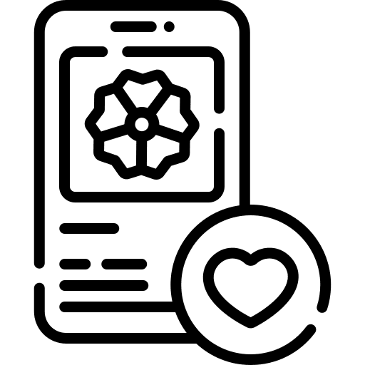 Like like smartphone message icon