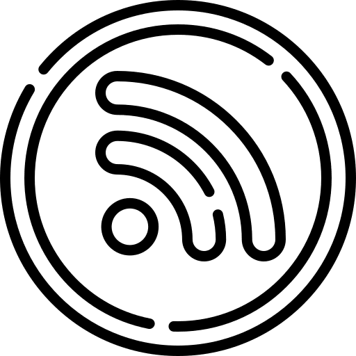 Rss brands and logotypes news feed logotype icon