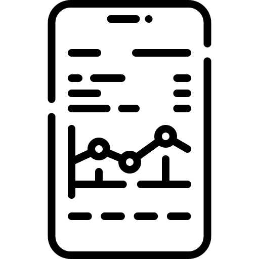 Analytics data influencer seo and web icon