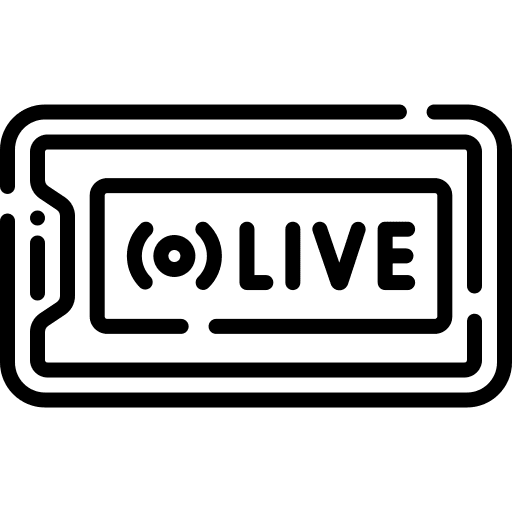 Live smartphone video mobile phone icon