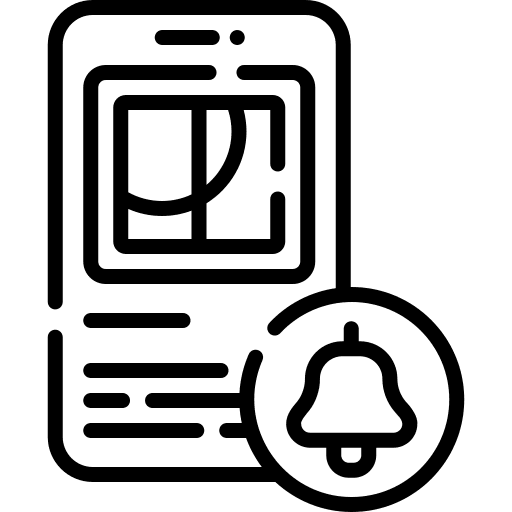Notification smartphone alarm ui icon
