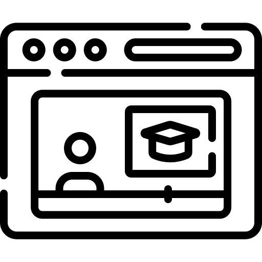 Tutorial school tutorial video icon