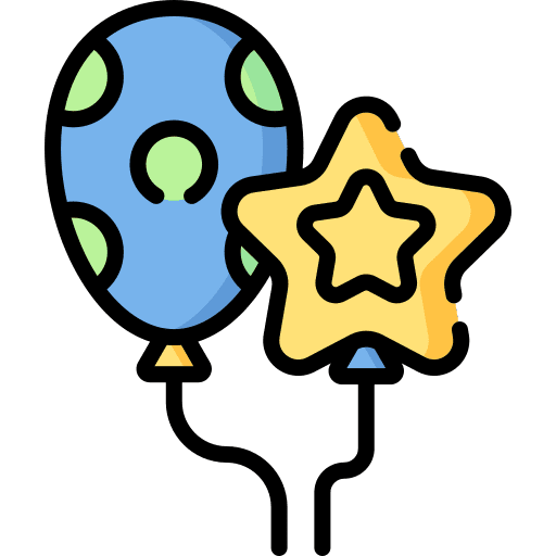 Balloons birthday two balloons icon