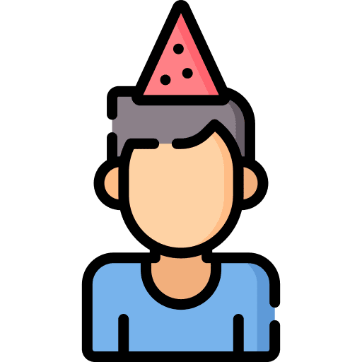 Birthday boy avatar man boy icon