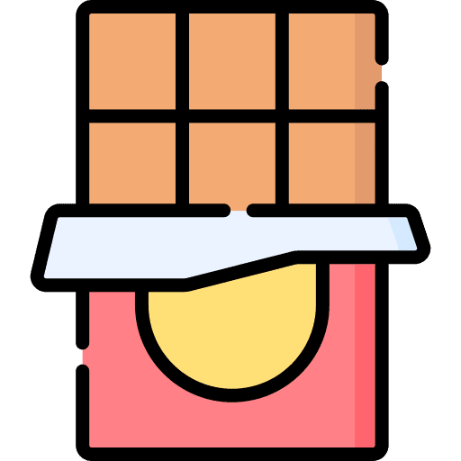 Chocolate bar dessert food and restaurant food icon