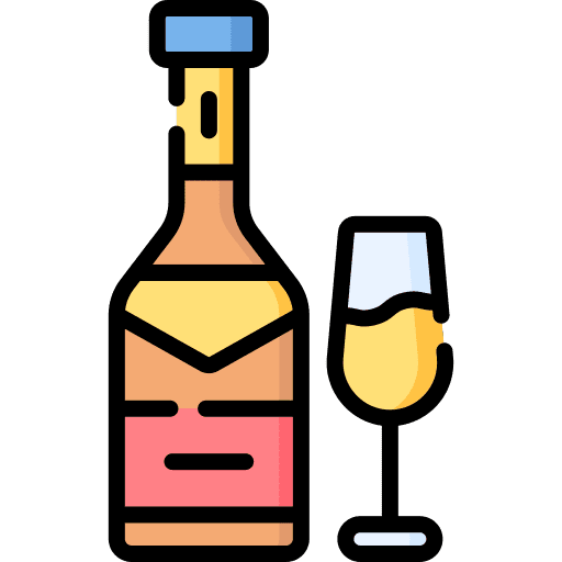 Champagne bottle alcoholic drinks alcohol icon