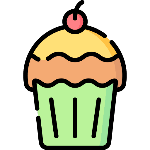 Cupcake dessert food bakery icon