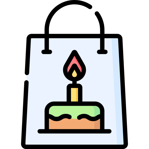 Birthday bag birthday gift bag icon