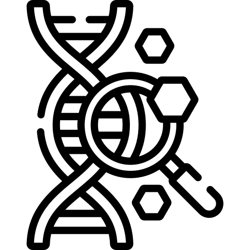 Genetics deoxyribonucleic acid healthcare and medical genetic icon